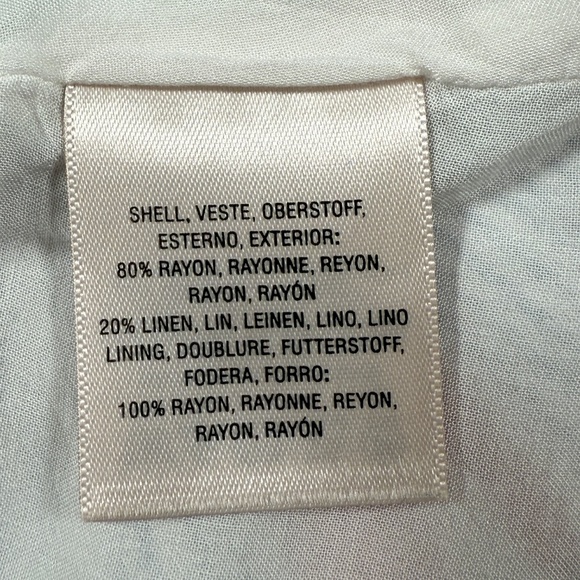 Conversations Anthropologie Skirt Womens 6 Umbrella Print Buttoned Linen Blend - Picture 12 of 13